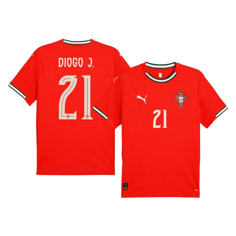 Maillot domicile du Portugal 2025 rouge de Diogo J. #21