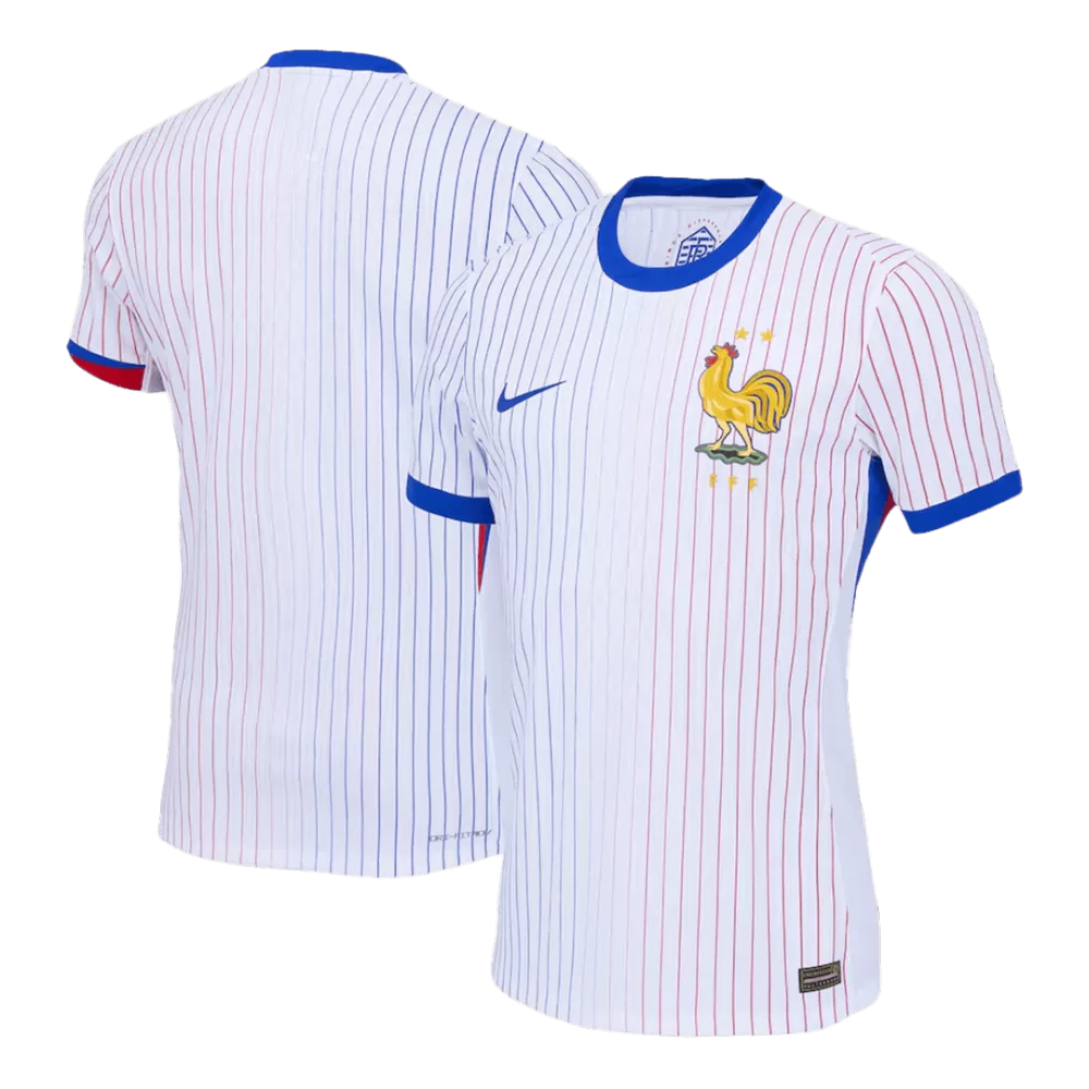 Maillot de football authentique de l'équipe de France à l'extérieur Euro