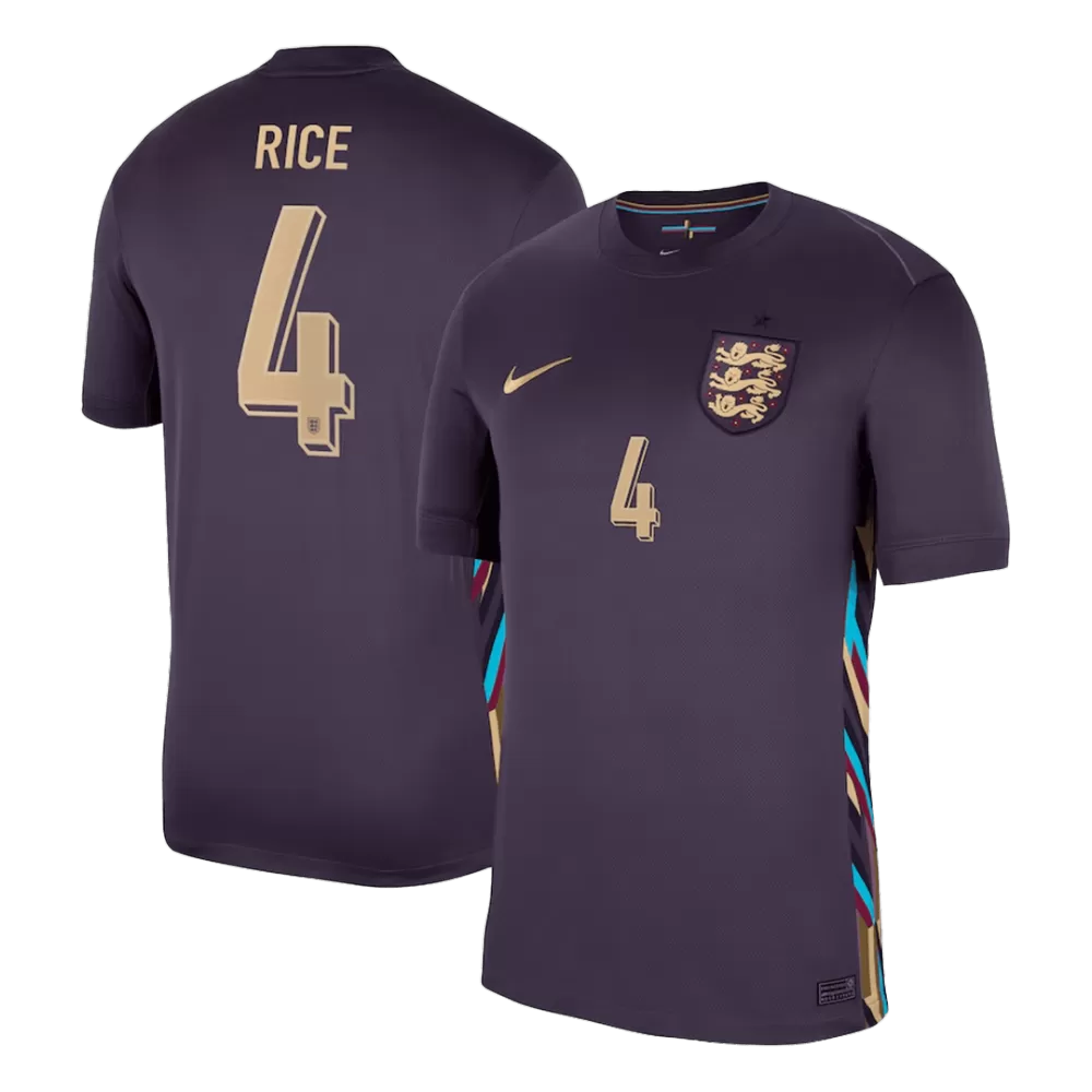 Maillot de football extérieur de l'Angleterre RICE n°4
