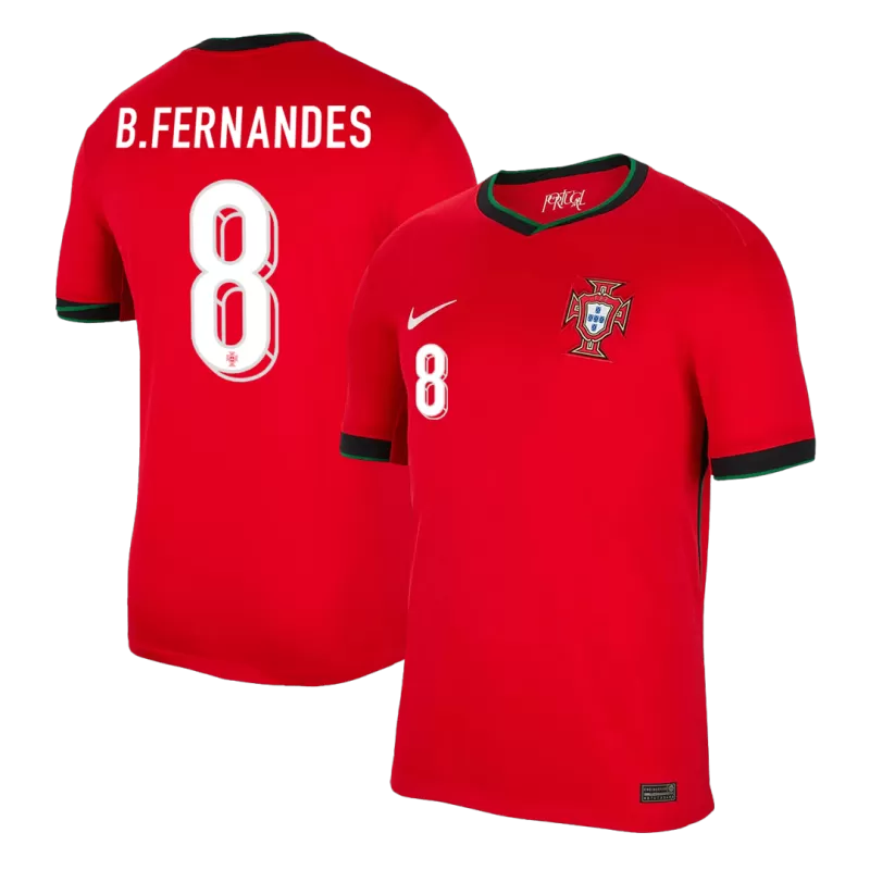 B.FERNANDES #8 Portugal Domicile Maillot de Foot Euro