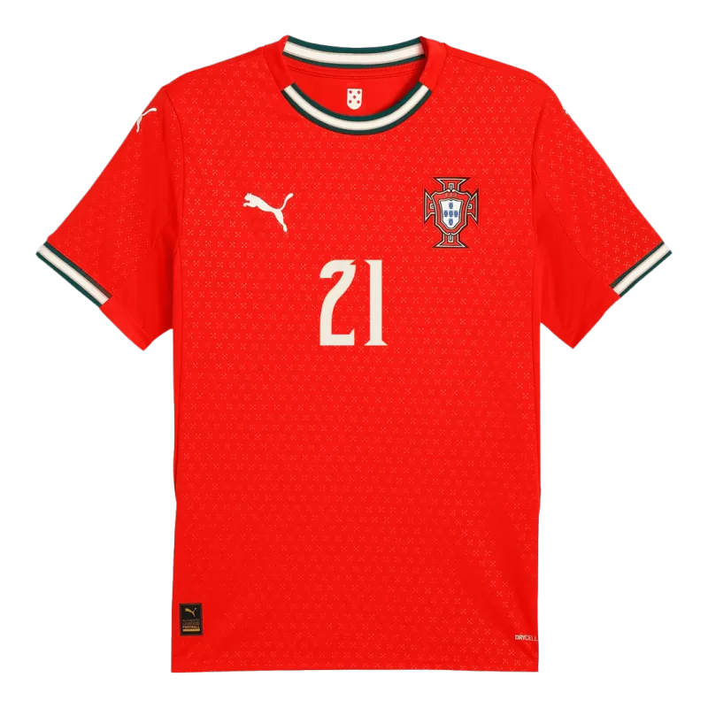 Maillot domicile du Portugal 2025 rouge de Diogo J. #21